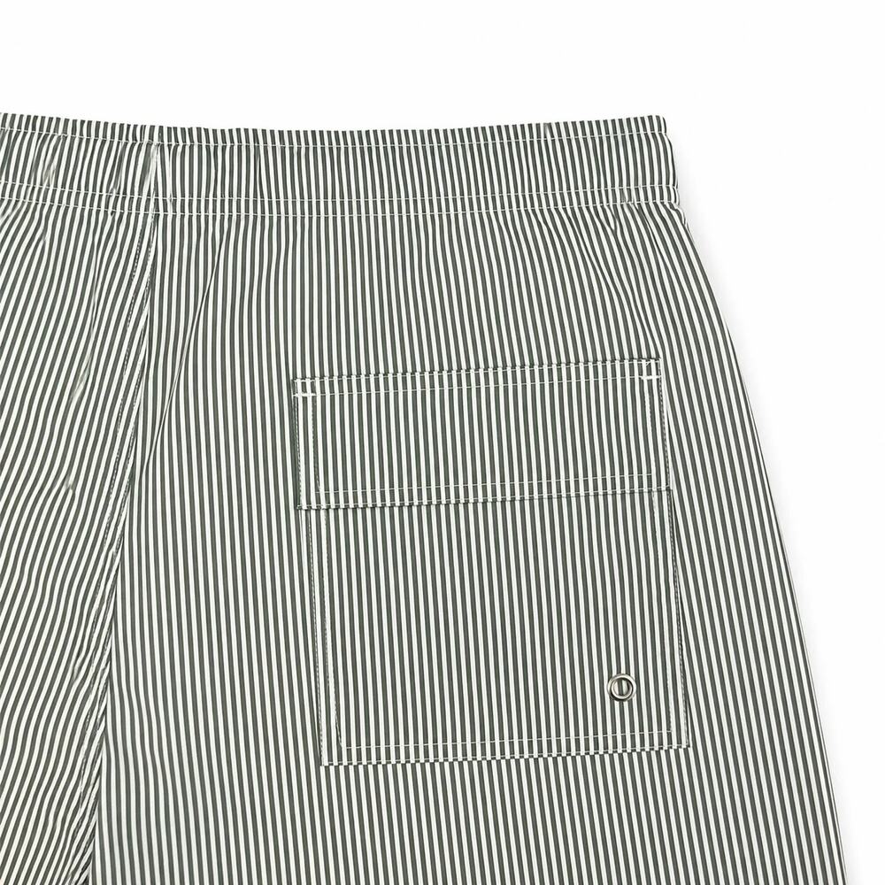 NWT Collars & Co Riviera Swim Trunk Green Stripe Size L - Picture 5 of 5